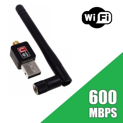 ADAPTADOR 600 MBPS | WIRELESS | GC | REDE | USB | ANTENA 